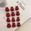 Wine red rabbit head 1