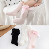 Factory custom new children's mid-tube socks spring and summer combed cotton girls' socks newborn baby princess socks children's socks
