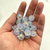 Ice crystal luminous gold powder drop beads-blue