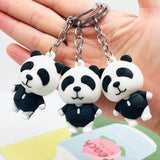 Creative Cartoon Panda Keychain PVC Epoxy Panda Baby Doll Key Chain Bag Pendant Travel Gift