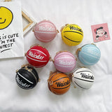 Fashion personality men and women baby change small bag new basketball small round bag street hip-hop boy diagonal bag