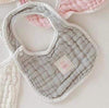 U-shape gray rabbit bib