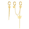 Gold butterfly chain / alloy