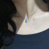Blue water drop necklace