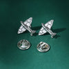 A pair of silver planes