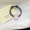 Line animal hair band - pink bunny