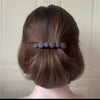 Half tie hair clip - purple gray