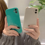 Solid color is suitable for 14 photo frames 12Pro max Apple iPhone 11 mobile phone case 8plus small fresh 13 soft shell XS