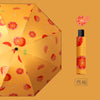 Orange--manual / black plastic umbrella