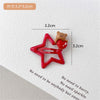 5# red star hairpin