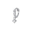 One small white gold zirconia earring / copper