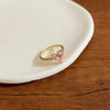 Pink heart ring