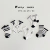 1361 simple black and white mesh socks / s (recommended foot length 12-15cm) about 1-3 years old