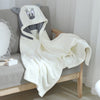 Cute rat bath towel cape white / 140*70cm