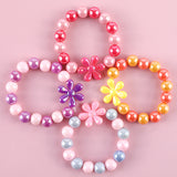 Yunyun Jewelry Children's Flower Bracelet Acrylic Color Creative Beaded Girls Baby Hand Jewelry