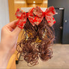 Red wig hairpin [plum blossom] 2 pieces