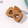 Frosted ponytail clip-4cm bow tie turmeric / qiyue factory direct sales