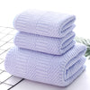 Blue / set of towels (2 towels 35*75cm+1 bath towel 70*140cm)