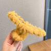4#ginger yellow plush grab clip-13cm