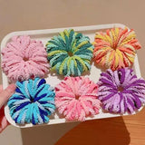 Children's rubber band does not hurt hair, good elasticity, baby rubber band lace color head rope girls hair rope headdress wholesale
