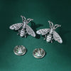 Pair of silver bees