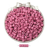 Deep pink 50 pcs/pack / 6×5mm hole diameter about 2mm