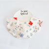 1 pack - colorful retro floral gauze bibs