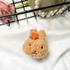Plush bracket - embellished rabbit - brown