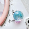 Crystal glass holder - round - color laser / white stand