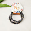 2 pack floral telephone cords - black
