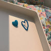 M1215【blue peach heart】