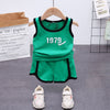 1979 vest green [pure cotton] / 80 recommended height 75cm