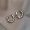 Ruched earrings (silver)