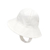 White - washed cotton pot hat / s (45cm 3 months - 9 months))