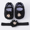 Diamond bead chiffon flower black + hair band / 11 yards inner length 10.5cm