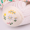 White mesh pants + small flowers / 0-2 years old