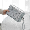 Silver-argyle cosmetic bag