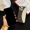 Coarse flashing half mirror - black / iphone 6/6s