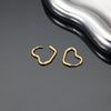 Gold heart thread earrings, 1 piece