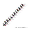 3#【color】-rhinestone flower clips 12 packs