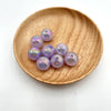 Gilt luminous straight hole bead-purple