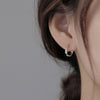 [price per piece] [small size] flash diamond earrings (copper plated with platinum) / copper