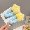 2# blue plush bb clip-1 yellow star