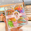 About 40 colored rubber bands + 14 mickey clips