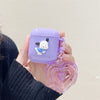 Earphone case-puppy-wind chime heart pendant-purple / airpods 1/2 generation