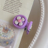 1# purple small fan mini hair clip