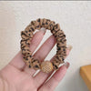 4#【leopard print】rhinestone ball sausage circle