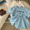 Blue [top + shorts] / 90