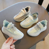 Clearance Children's Sports Shoes 2022 Spring and Autumn Boys' Coconut Shoes Breathable Mesh Shoes Flying Weaving Girls' Shoes Baby Casual Shoes