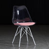 Pink-white metal legs / 40*40*85cm